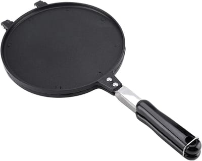 Wafelijzer Kegelvorm - Eierrol bakvorm - Desserts Maken - Antiaanbaklaag - 22cm Diameter - Zwart