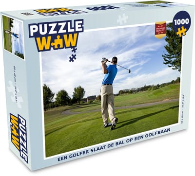 Puzzel Een golfer slaat de bal op een golfbaan - Legpuzzel - Puzzel 1000 stukjes volwassenen