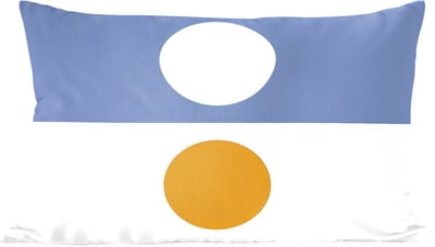 Sierkussens - Kussentjes Woonkamer - 60x40 cm - Cirkels - Symmetrisch - Wit - Blauw- Geel