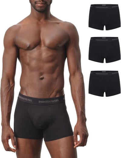 Boxershorts voor heren - Verpakking van 3 stuks - Comfortabele pasvorm - Zwart en zacht - Onderbroeken met elastische tailleband