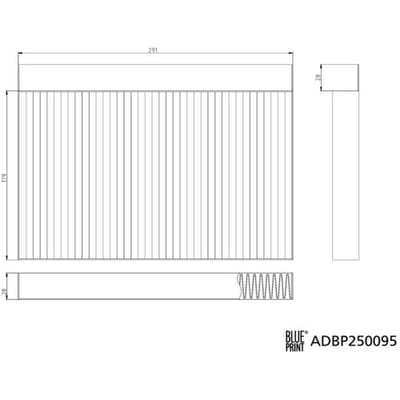 Cabinefilter BLUE PRINT ADBP250095