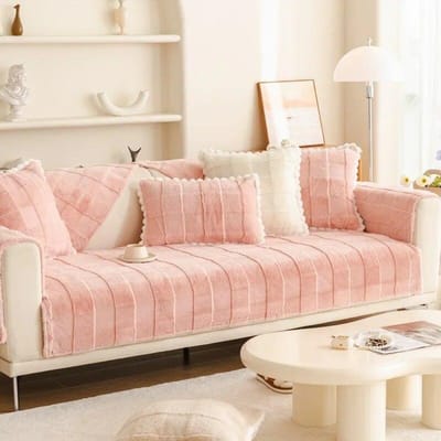 Nordic Superzachte Bankhoes voor Woonkamer Antislip Dik Bankkussen Mat Bankmat Pluizige Pluche Bankhanddoek Huis Bankdecor 70x70cm 1pc A