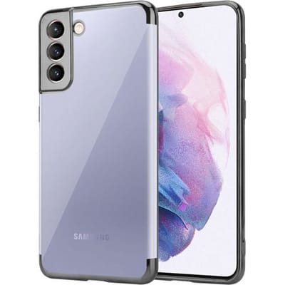 ShieldCase Hoesje geschikt voor Samsung Galaxy S21 plus metallic bumper case - Zwart - Schokbestendige Telefooncase - Stijlvolle Bumper Cover - Lichtgewicht Beschermcase - Val- en Krasbestendige Bescherming