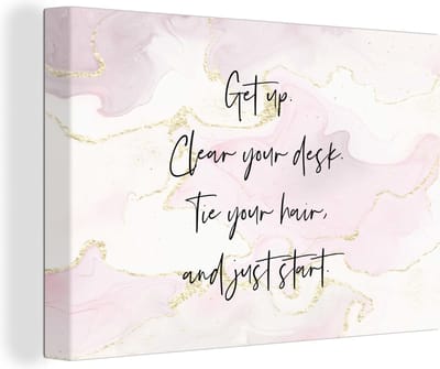 Canvas Schilderij Motivatie - Studeren - Student - Quote - 30x20 cm - Wanddecoratie
