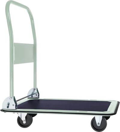 Platformwagen - Transportwagen Plateauwagen - Goederen Verplaatsen - Inklapbare Handgreep - 150 kg 81 x 47 cm - Zwart
