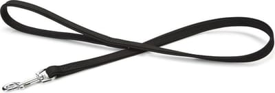 Beeztees leren looplijn Buffalo. Zwart. 100 cm x 18 mm.