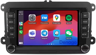 Carplay autoradio voor Volkswagen | 2003 t/m 2020 | Android 13 | Apple Carplay & Android auto | 4GB + 64GB | Denago | 2025 model | 2003 2004 2005 2006 2007 2008 2009 2010 2011 2012 2013 2014 2015 2016 2017 2018 2019 2020 | Bluetooth & Wifi