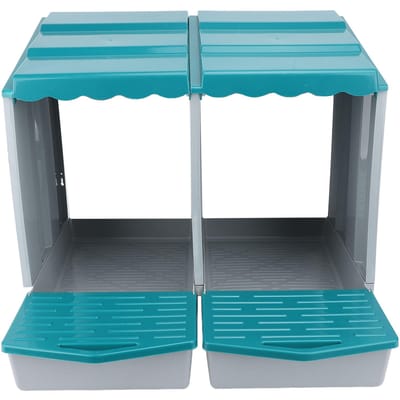 Kippennestkast PP Kippenei Legbox voor Kippen Eenden Pluimvee Comfortabel Ruim Gemakkelijk Schoon te Maken Type 1 black
