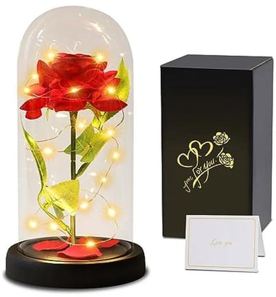 Eeuwige rozen met LED-licht - Romantische kunstbloemen voor speciale gelegenheden