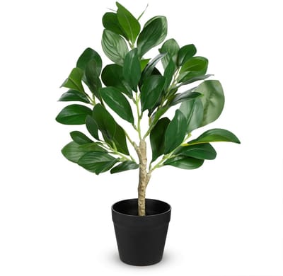 Jhubersproducts - Kunstmatige Plant in Pot - Groene Decoratie - 40 cm - Voor Binnen en Buiten - Realistisch Uitziende Kunstplanten - Geschikt voor Kam