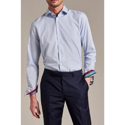 Paul Smith S/c Tailored Fit Shirt Blue Size: 17 | Formal Shirts Outlet | Heren | Blauw