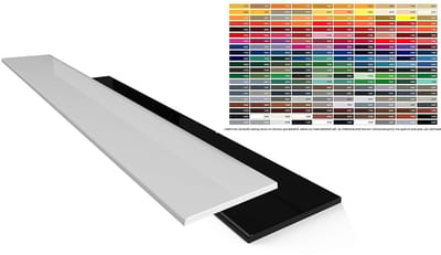 Aluminium platte stang - Aluminium profiel plat - Bouwprojecten afwerken - Gepoedercoat RAL 9016