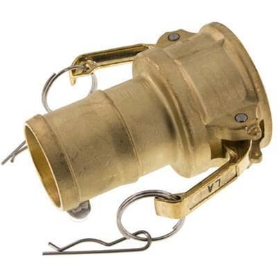 Camlock DN 50 (2'') Koppeling Messing met slangpilaar (50 mm) Type C MIL-C-27487
