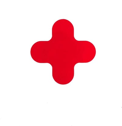 X-stuk - Rood 180 x 180 mm Anti-slip-vloersticker