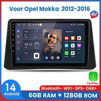 Awesafe Autoradio 6GB+128GB met Carplay en Android auto - Geschikt Voor Opel Mokka 2012 t/m 2016 - Radio scherm met Navigatie GPS - 8 Kern V1PRO Versie - Draadloos Apple Carplay & Android - 2012 2013 2014 2015 2016