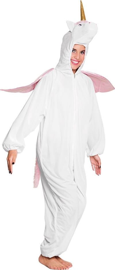Boland - Kostuum pluche Eenhoorn wit (max. 1.65 m) - Kinderen - Eenhoorn - Fantasy - Onesie