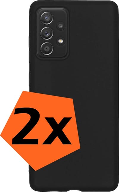Hoes - 2 Stuks - Geschikt voor Samsung Galaxy A53 - Sterk & Shockproof - Case Siliconen - Back Cover - Telefoon Hoes - Zwart