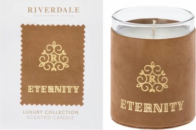 Riverdale Luxe Geurkaars "Eternity" magnolia & Iris D11cm COGNAC