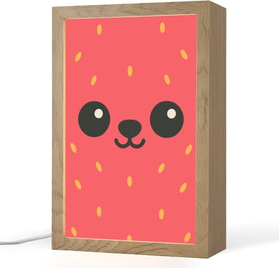 Nachtlampje 20x30 cm - Kinder lampje - Kat - Aardbei - Cartoon - Tafellamp kinderkamer - Slaapkamer lamp - Bedlamp kinderen - Kinderlampje stopcontact - Wandlamp babykamer - Nachtlampjes