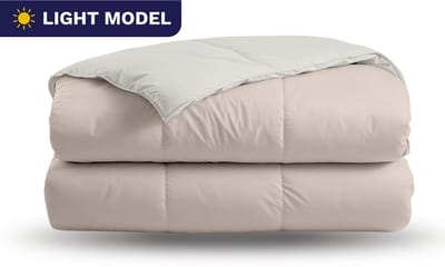 Zelesta Premiumbed Light - Silk & Coconut Cream 200x200 - Zomerdekbed zonder overtrek - Katoenen dekbed - Dekbed met vaste hoes - Hoesloos dekbed