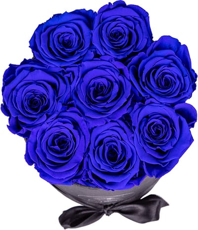 Rosuz Flowerbox Gigi Blauw – Stijlvol Valentijns Cadeau voor Hem – échte rozen! - Kado voor Mannen die van Kwaliteit Houden – Het Ideale Valentijnsdag Cadeau vol Liefde en Langdurige Herinneringen