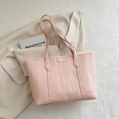 Modieuze tas met grote capaciteit in Koreaanse stijl voor werk en woon-werkverkeer voor dames, nieuw voor de lente, schoudertas, okseltas, draagtas beige