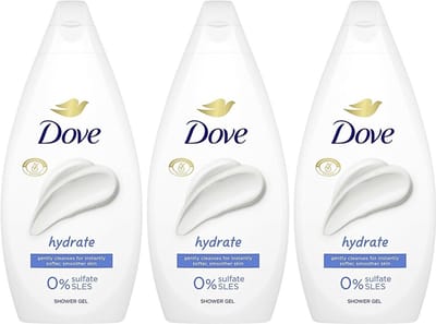 Dove - Douchegel - Sulfaatvrij - Hydrate - Zachte Huid - Droge Huid Verzachten - Mild Reinigen - 3x 250 ml