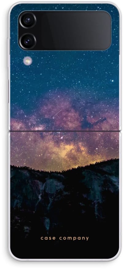 Case Company® - Hoesje geschikt voor Samsung Galaxy Z Flip4 hoesje - Travel to space - Soft Cover Telefoonhoesje - Bescherming aan alle Kanten en Schermrand
