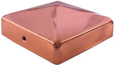 TRUTZHOLM - Paalkap Koper - 71 mm - Piramide - Afdekkap voor Palen 7x7 cm - Hekwerk Houtbescherming