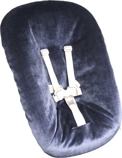 #15 newborn hoes, Velours Blauw, Stokke Tripp Trapp. Ook geschikt voor Kidsmill Up.