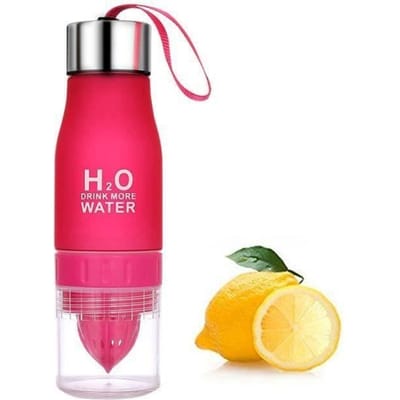 Bouteille Detox - SHOP-STORY - 650 ML - Infuseur de Fruit - Presse Agrume - Couleur Rouge rouge