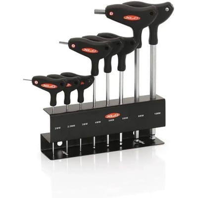 XLC TO-S32 Inbusset - T-Model - 2-10mm - 8 delig - Zwart/Rood