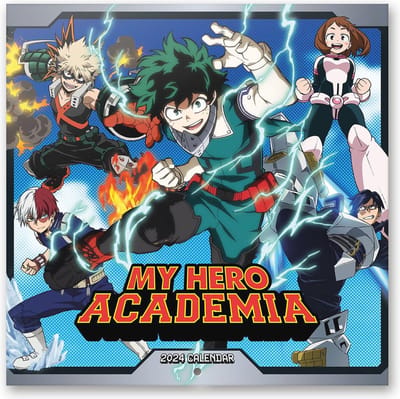 Wandkalender 2024 My Hero Academia - 30x30 cm - FSC-gecertificeerd - Georganiseerd het hele jaar door