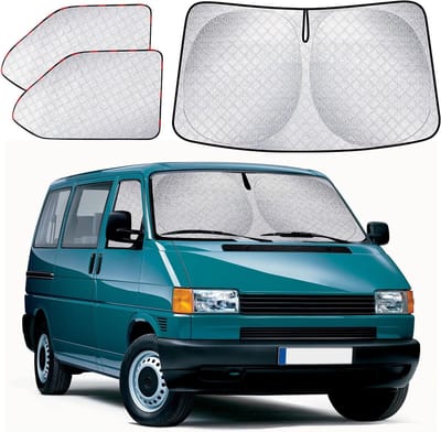 Zonwering Auto Voor VW T4 - 3 Delige Zonnevisier Set, Ruitbescherming, UV Bescherming en Donkerend Effect