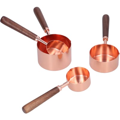 4 pièces Tasses à mesurer Or Rose avec Échelle Cuillères à mesurer en Acier Inoxydable pour Cuisine Maison Type 1