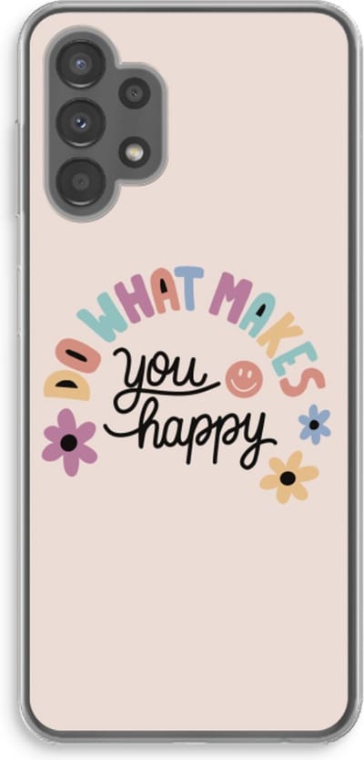 Case Company® - Hoesje geschikt voor Samsung Galaxy A13 4G hoesje - Happy days - Soft Cover Telefoonhoesje - Bescherming aan alle Kanten en Schermrand