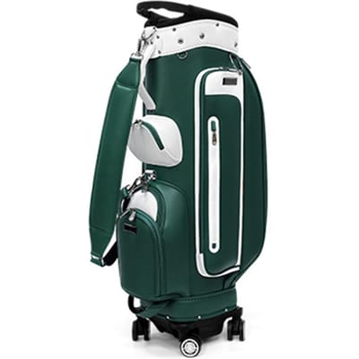Wieltas Waterdicht PU Leer Vierwielontwerp Grote Capaciteit Golftas Groen groen