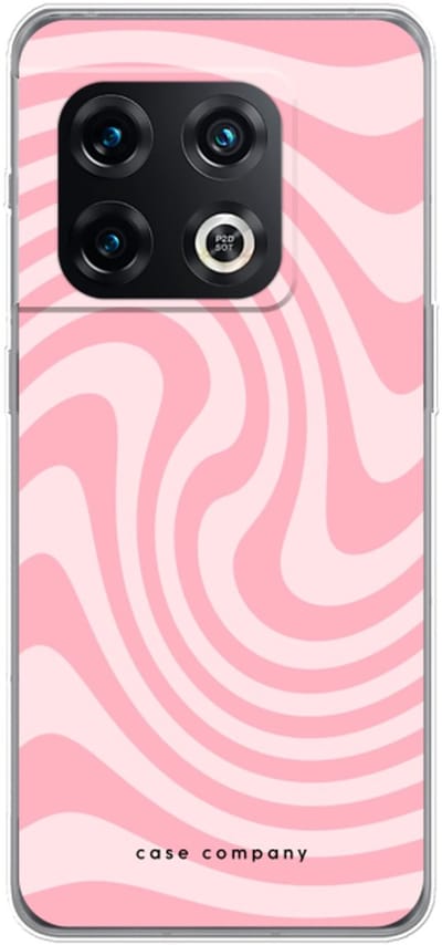 Case Company® - Hoesje geschikt voor OnePlus 10 Pro hoesje - Swirl Roos - Soft Cover Telefoonhoesje - Bescherming aan alle Kanten en Schermrand