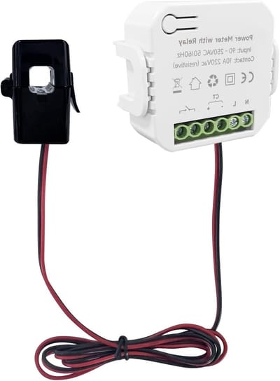 Slimme Energiemeter - Stroommeter Klem - Energieverbruik Monitoren - Wifi Connectiviteit - 80A - Grijs