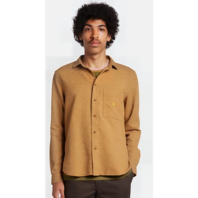 Lyle & Scott Abstract Shirt W738 Harness Brown Taglia: XS | Camicie Casual Outlet | Uomo | Marrone