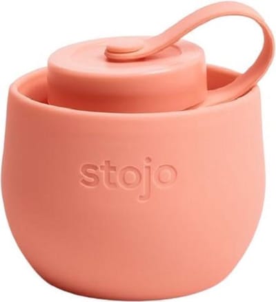 Stojo - Drinkfles 590 ml Apricot - Siliconen - Oranje -