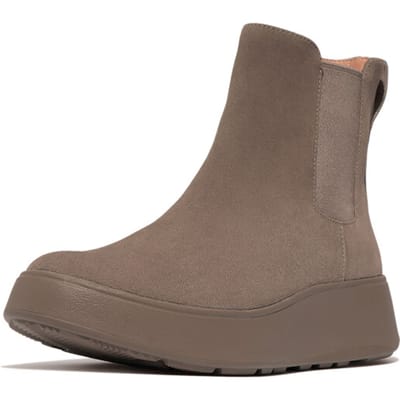 FitFlop FitFlop F-Mode Suede Flatform Chelsea Boots GRIJS - Maat 36