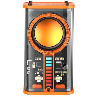 Mecha Small Steel Cannon Bluetooth Speaker Verblindende Transparante TWS Draagbare Kleine Stereo Buiten Subwoofer Creatief Cadeau