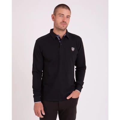 Polo met lange mouwen en schouderstiksels Camberabero