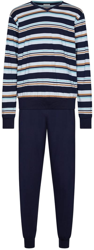 Pastunette - Pyjama - Stripes - Katoen - Blauw - Maat L