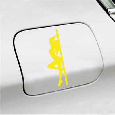 Bumpersticker - Paaldanseres - 16 X 5 - Geel