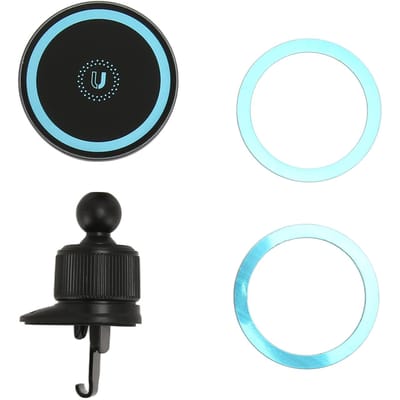 Chargeur de Voiture Magnétique Sans Fil 15W Charge Rapide Support de Grille d'Aération Chargeur Support de Téléphone Portable
