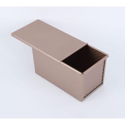 Moule à pain rectangulaire avec couvercle, moule de cuisson de pain, gâteau, Toast, boîte à pain antiadhésive avec couvercle, moule à pain en acier aluminisé 1 pièce black