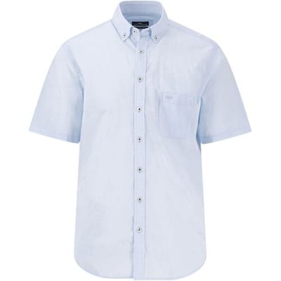 Fynch-Hatton Overhemd Subtle Structure Short Sleeve Button-Down Summer Breeze / male