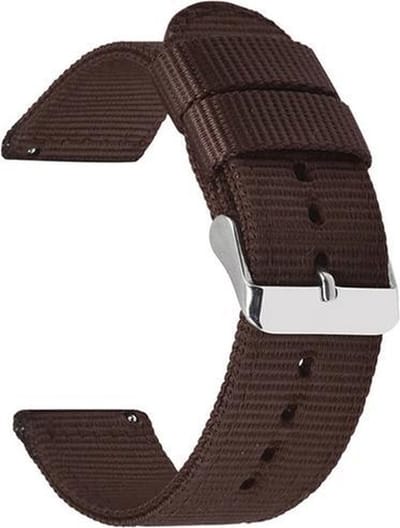 Fungus - Smartwatch bandje - Geschikt voor Samsung Galaxy Watch 3 45mm, Gear S3, Huawei Watch GT 2 46mm, Garmin Vivoactive 4, 22mm horlogebandje - Stof - Bruin